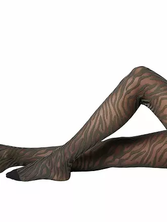 OROBLU | Modestrumpfhose SAVAGE ZEBRA 30 black / military | 